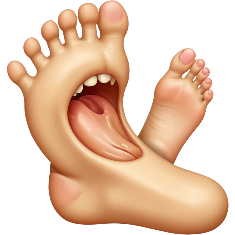 person licking foot emoji