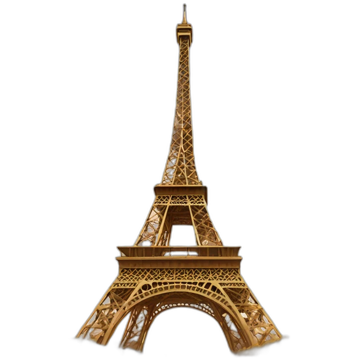 Golden Eiffel tower emoji