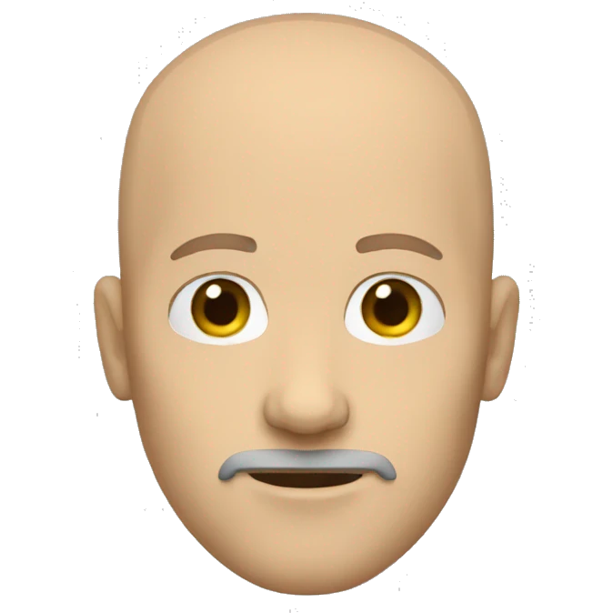bald white man with goatee emoji