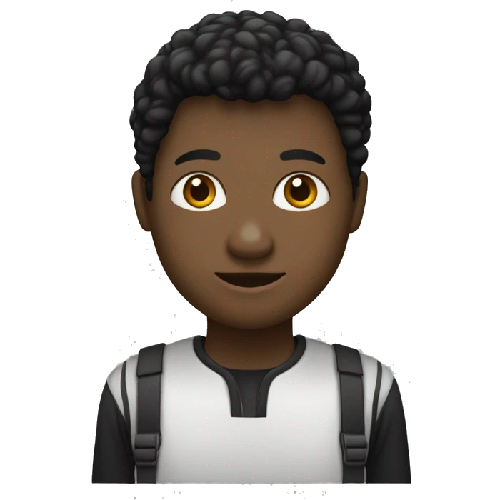 Une personne avec un pied noire et lotre blanc  emoji