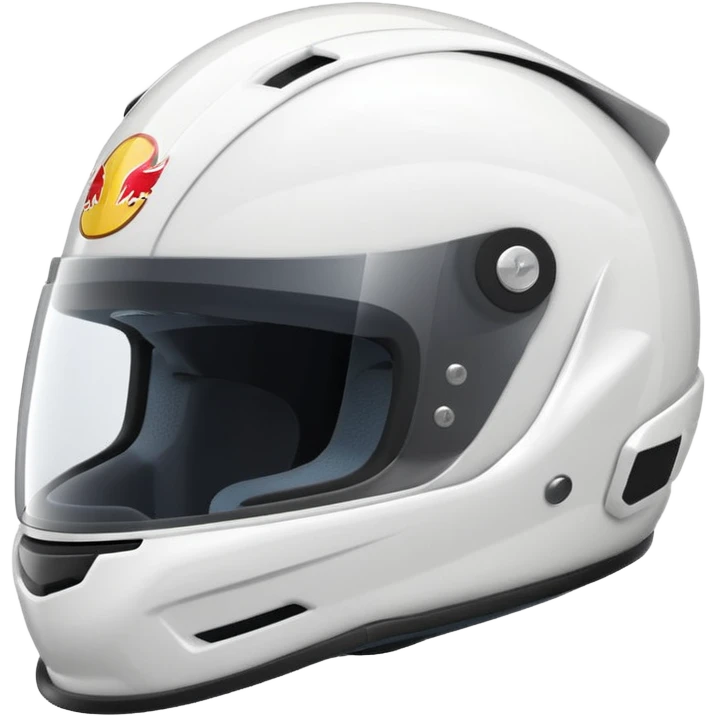 formule 1 helmet white  emoji