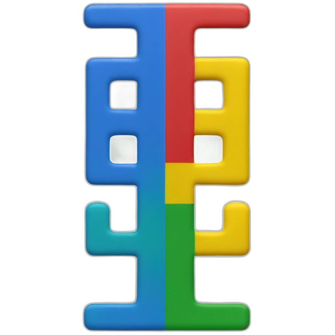 Tricolor rectangle( blue, green, yellow and a red tifinagh symbol in the center emoji