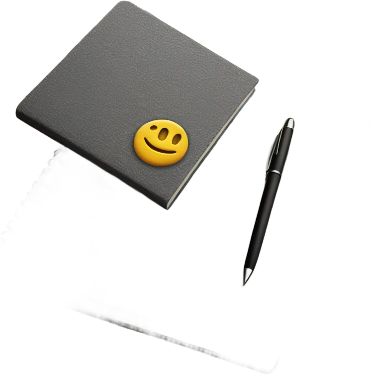 Notebook and pen emoji