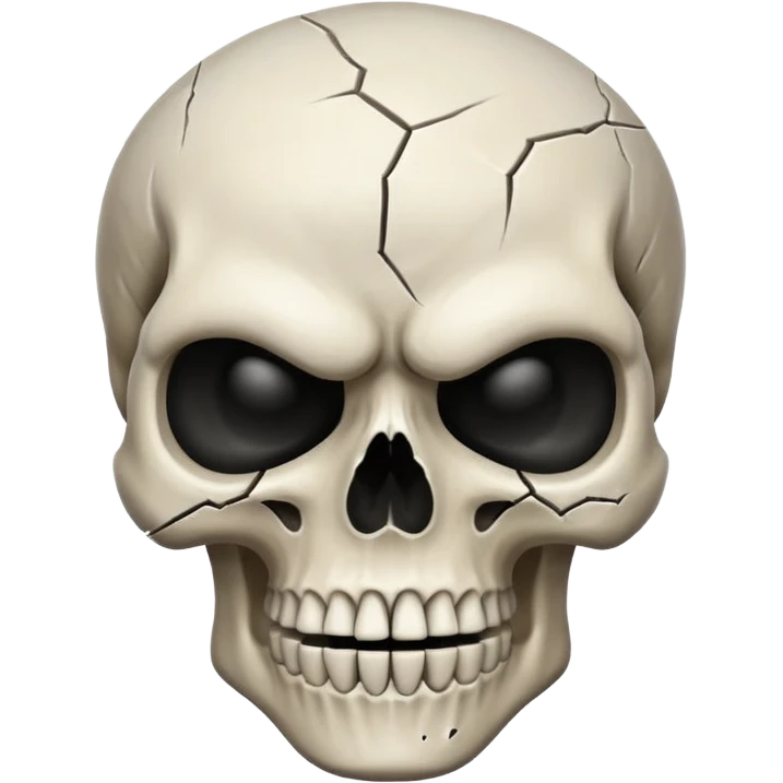 Angry skull emoji