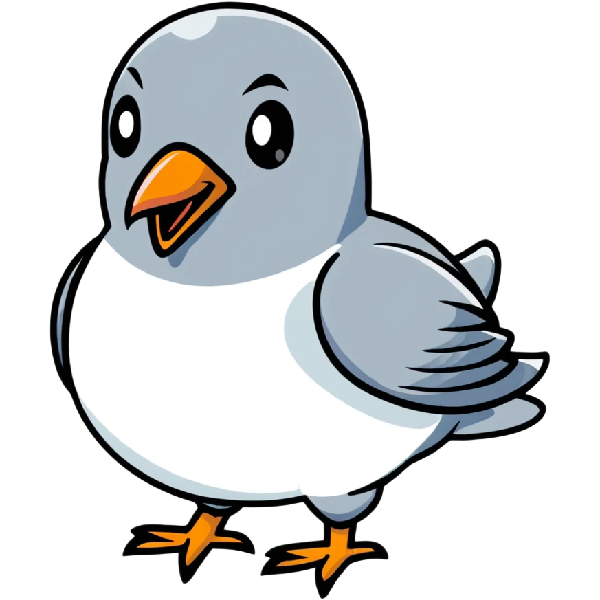 pigeon with angry face emoji