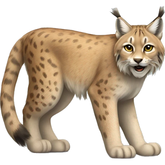 Lynx Full Body stub tail emoji