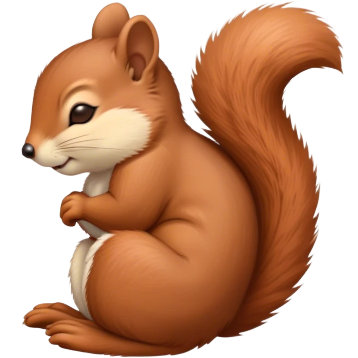 Meme-Worthy Cute Sleeping Squirrel Portrait Emoji, Head resting peacefully with a contented smile, showcasing a nimble build and a luxuriously soft auburn Fur with a bushy tail, eyes shut in a serene, restful nap, Simplified yet hilariously adorable features, highly detailed, glowing with a soft, drowsy light, high shine, relaxed and utterly lovable, stylized with an air of playful laziness, bright and heartwarming, soft glowing outline, capturing the essence of a comically sleepy squirrel, so meme-worthy it feels like it could instantly become the next viral sensation of adorable slumber! emoji