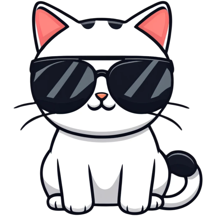 Cat with sunglasses emoji
