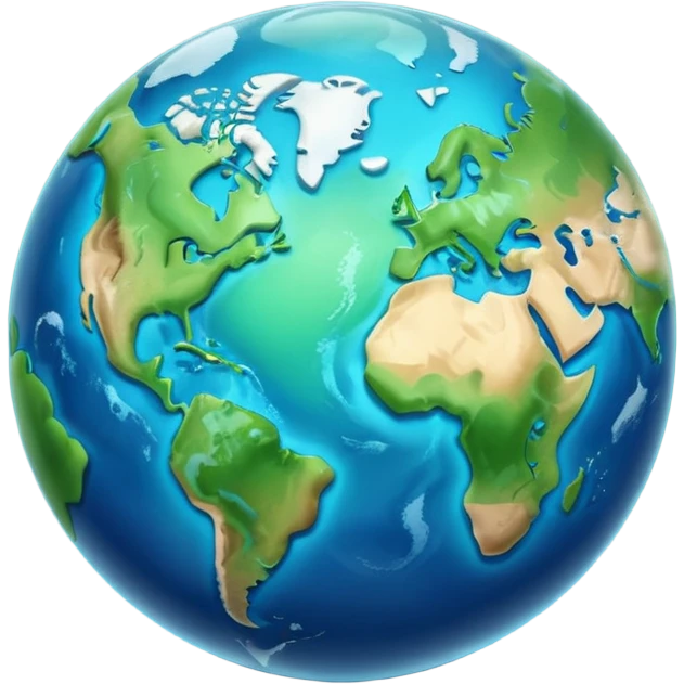 planet earth with a bite taken out like an apple emoji