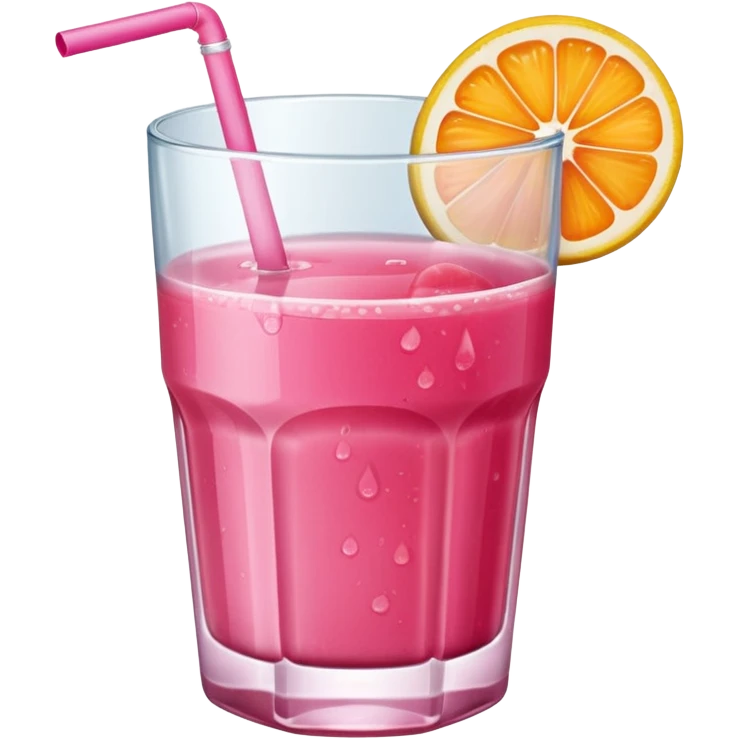 Make a glass of pink juice  emoji