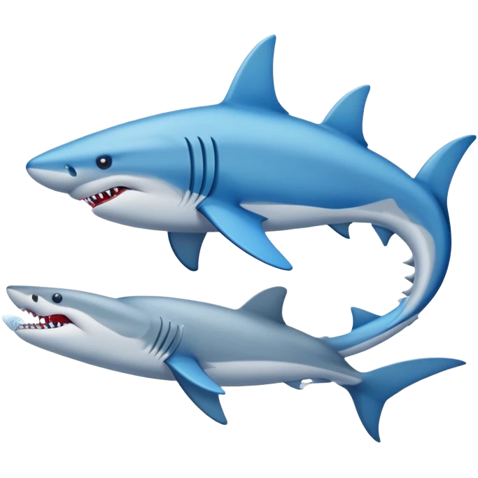 Haz un tiburón con zapatos azules emoji
