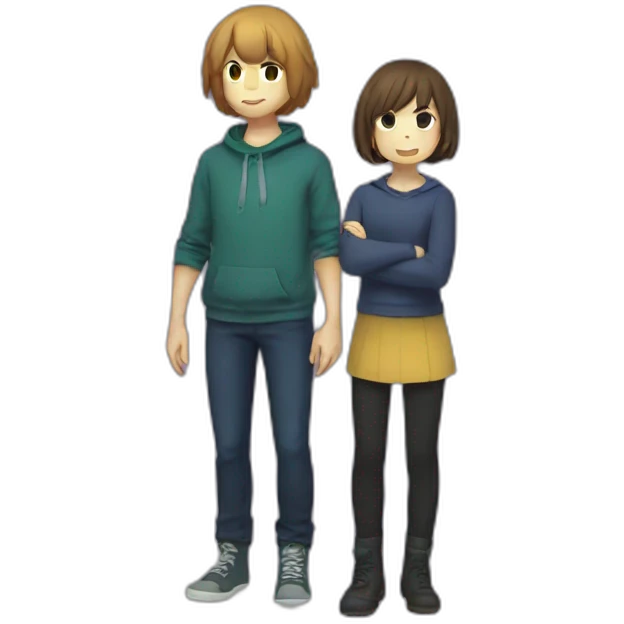 Frisk and chara emoji