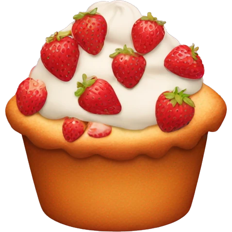 strawberry muffin emoji