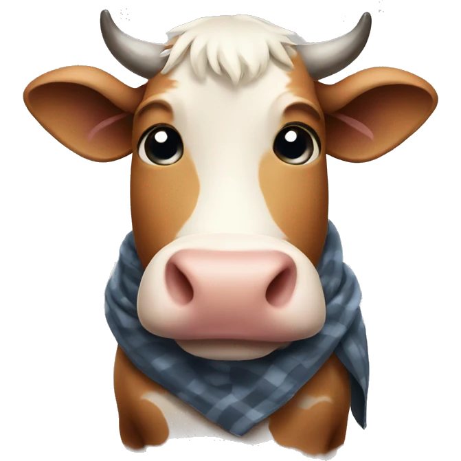 Cow in hug emoji