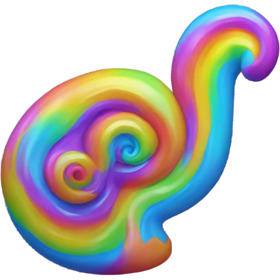 neon rainbow space poop emoji