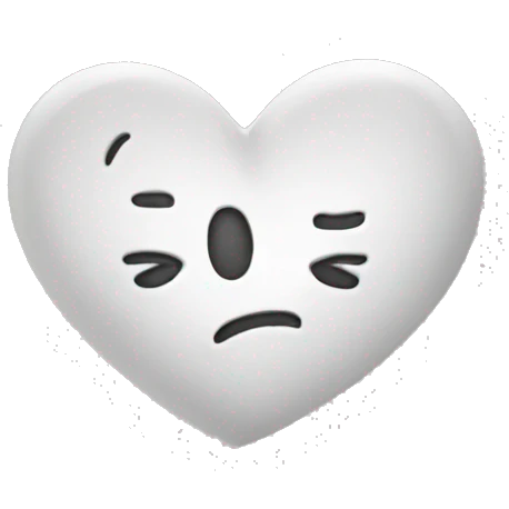corazon blanco lineal emoji