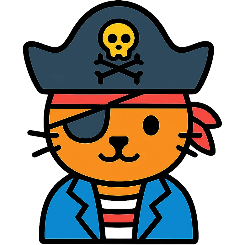A pirate cat emoji
