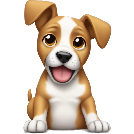 Beatboxing puppy emoji