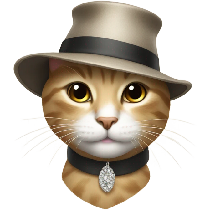 Cat wearing a hat emoji