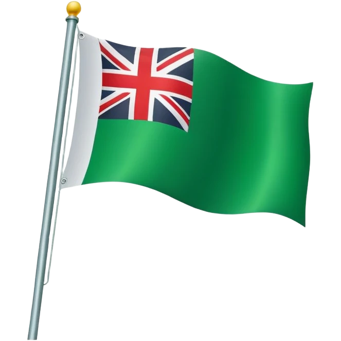 Flag with one layer of green emoji