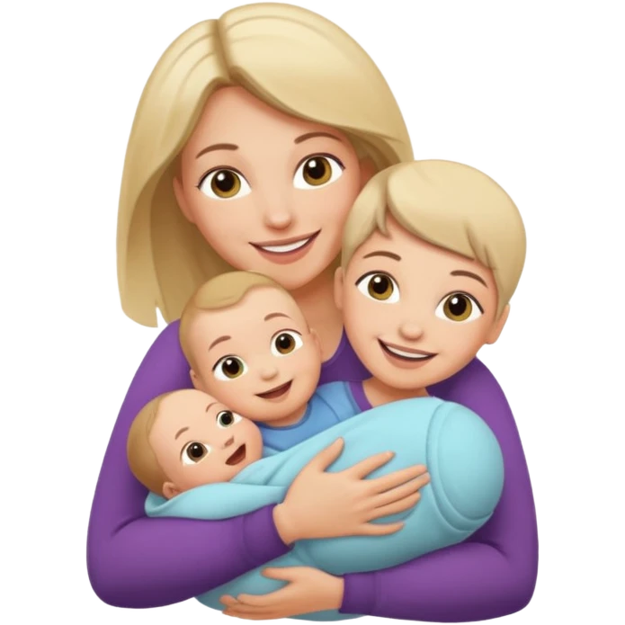 Mom holding baby upside down  emoji