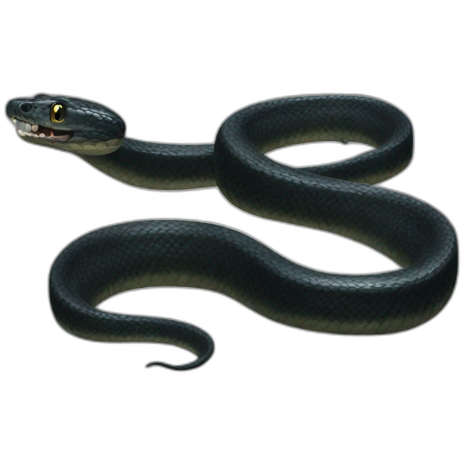 black-big-snake emoji
