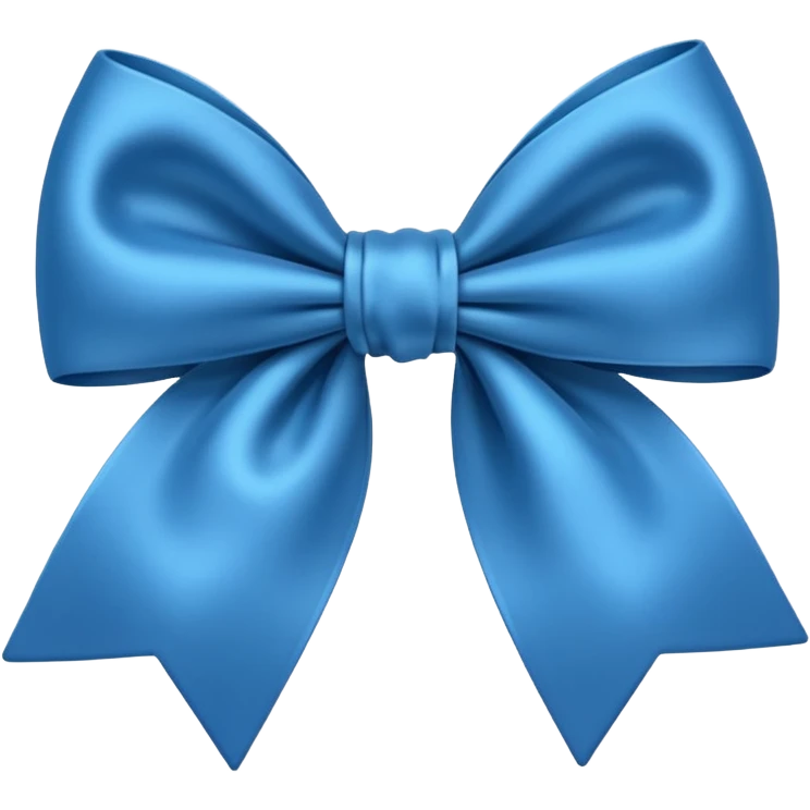 Blue bow emoji