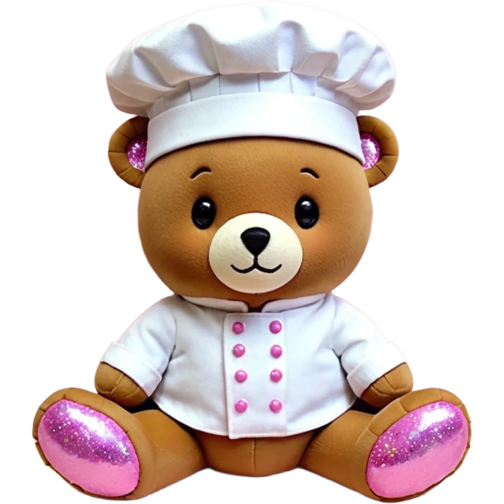 quiero un oso

Mejillas rosadas

Sprinkles en forma de estrellitas

Patitas pequeñas y redonditas

Un gorrito de chef mini

Expresiones cambiantes (feliz, sorprendido, emocionado) emoji