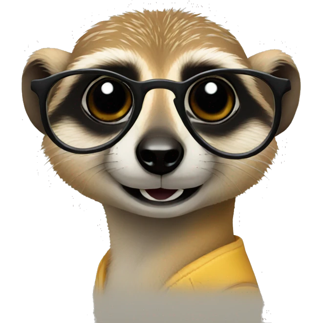 meerkat with glasses emoji