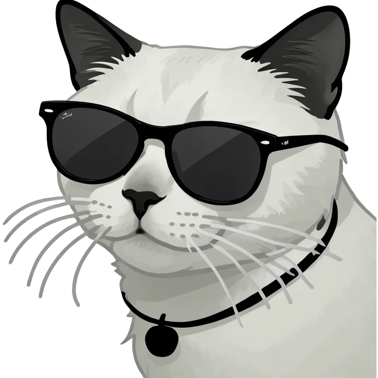 Cat with sunglasses emoji