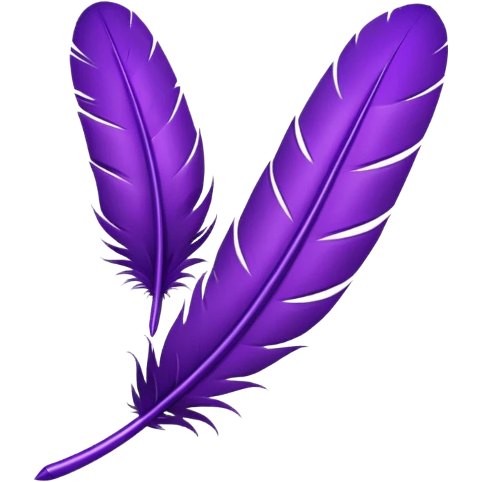 Purple feather modern minimailstic design emoji