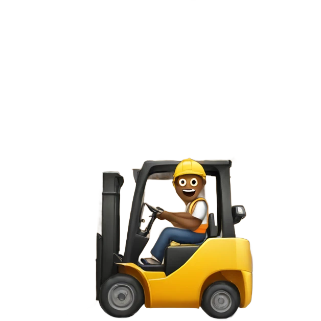 Man loving forklift emoji