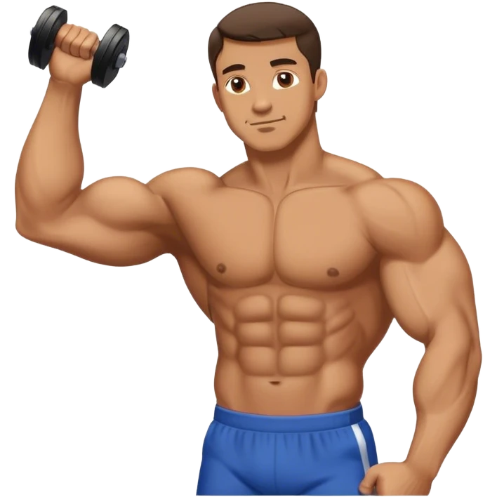 side view guy doing bicep-curls emoji