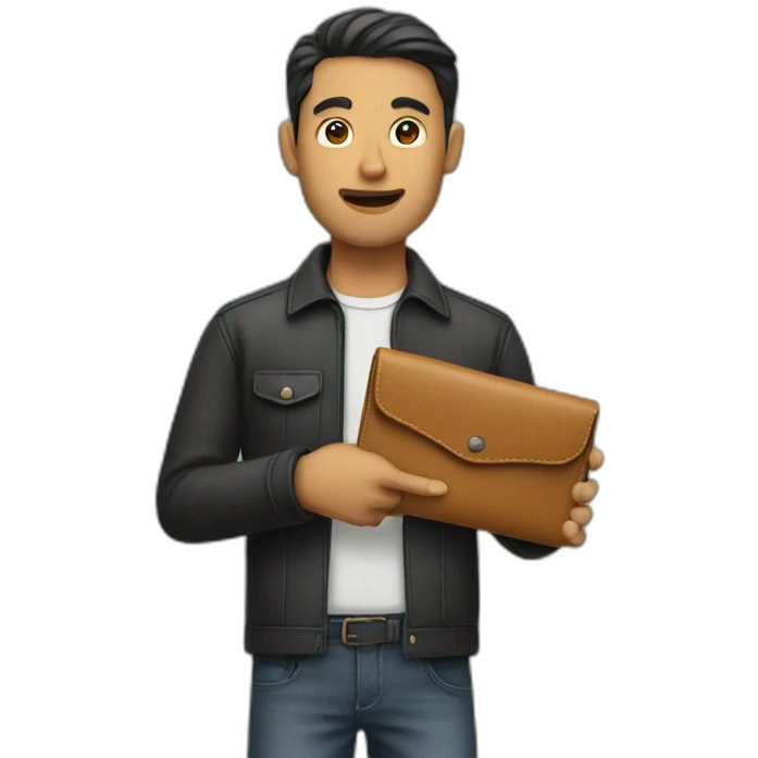 man holding an empty wallet emoji