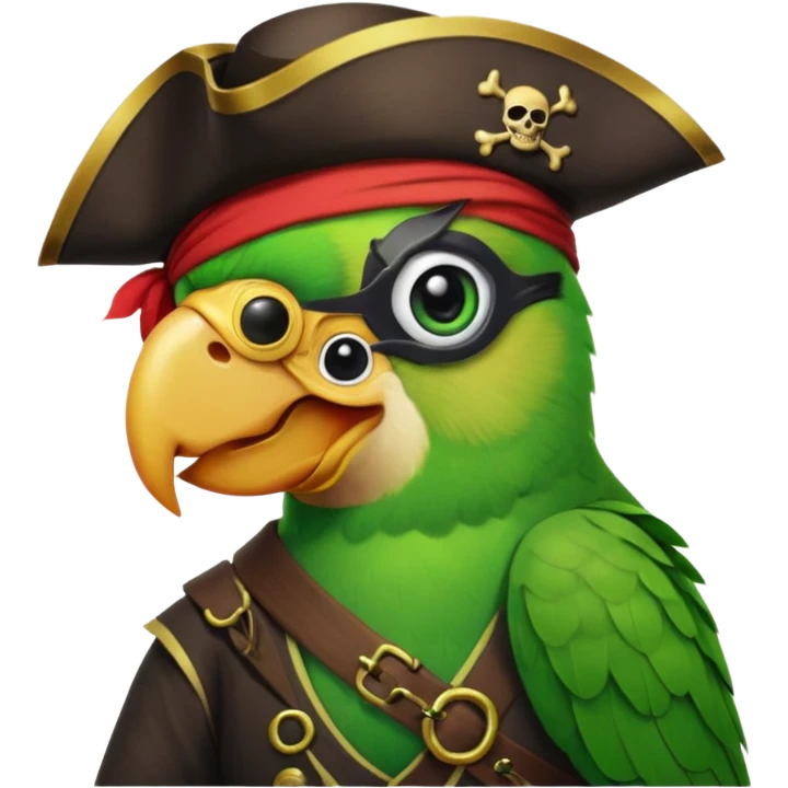 pirate and parrot emoji