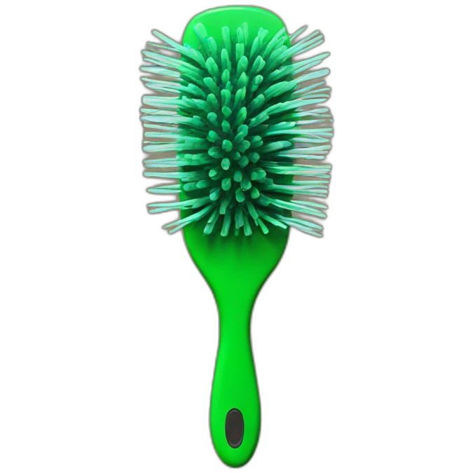 hairbrush green emoji