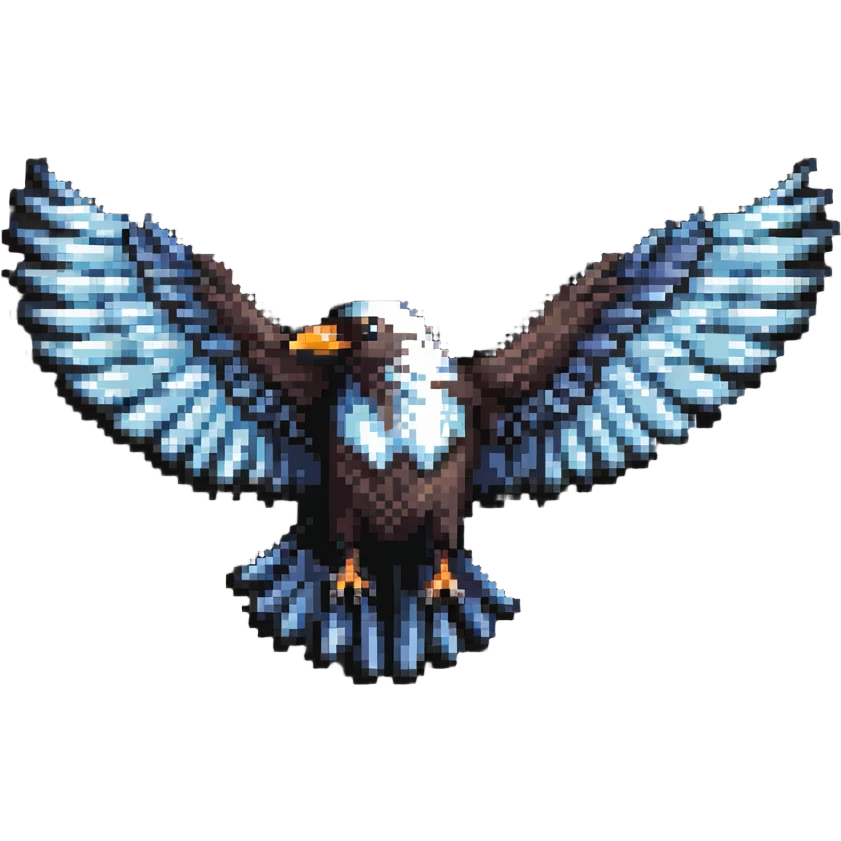 Flying crow with wings spread emoji