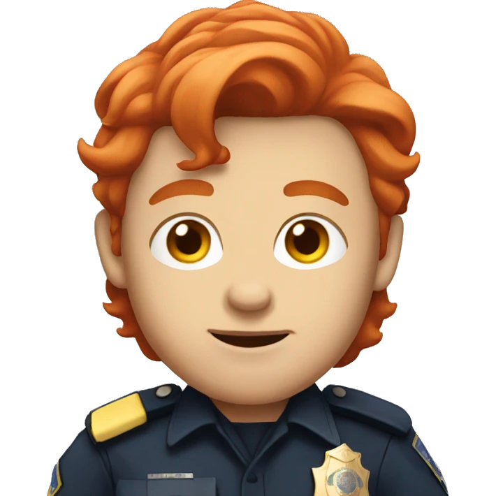 Police man with red hair emoji