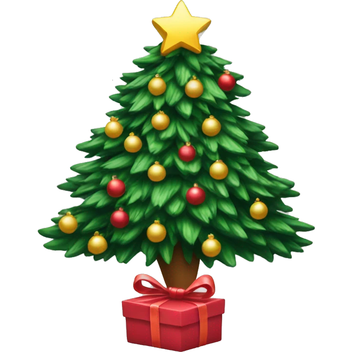 Coquette Christmas tree emoji