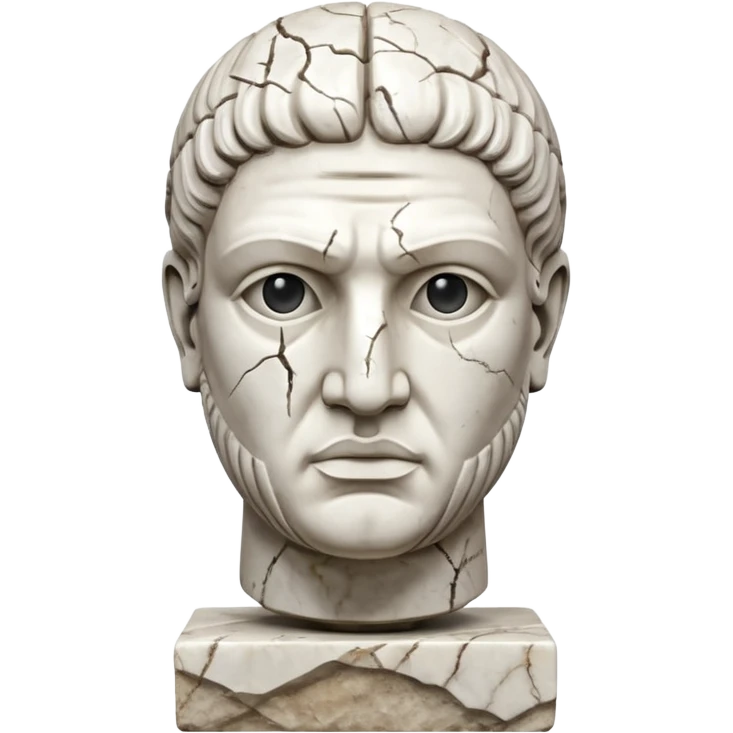 ancient greece marble sculpture head emoji