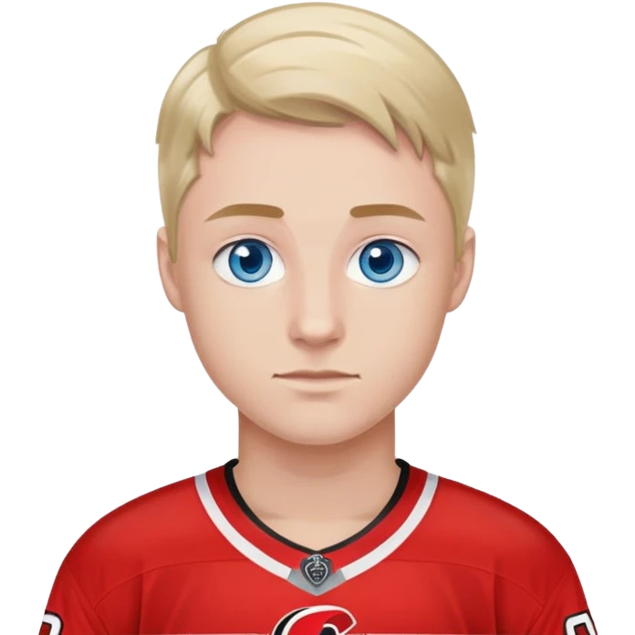 Big Carolina hurricanes hockey fan with blue eyes emoji