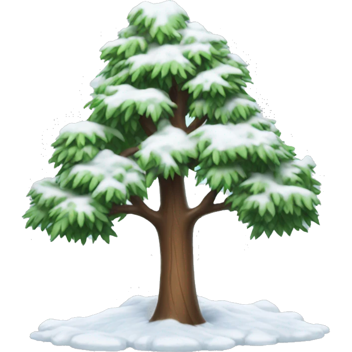 Snowy tree emoji