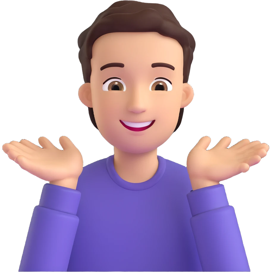 happy young man, cheerful expression emoji