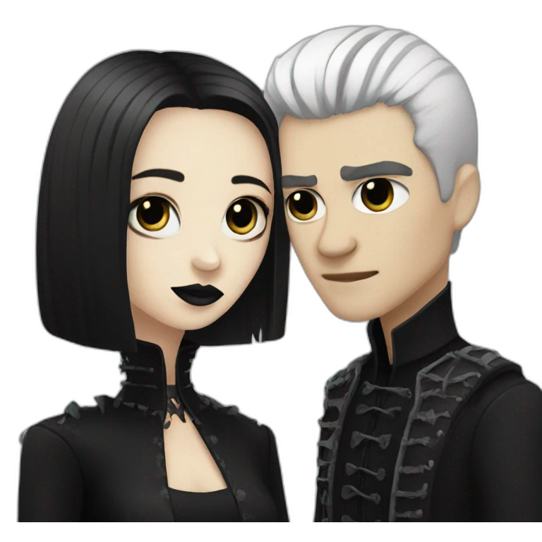 goth couple emoji