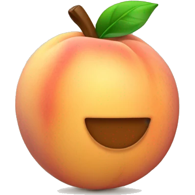 3D peach  emoji