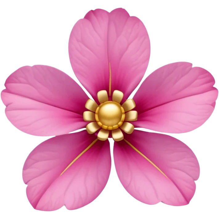a pink flower wearing earrings emoji