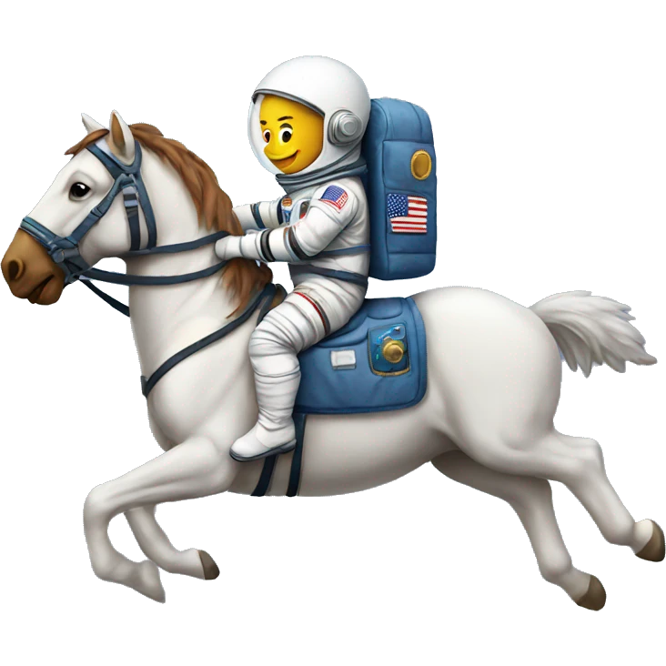 Astronaut riding a horse emoji