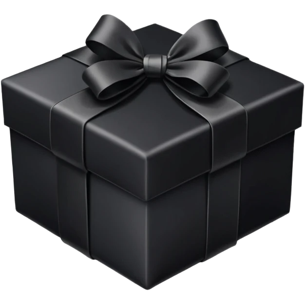 black gift box emoji
