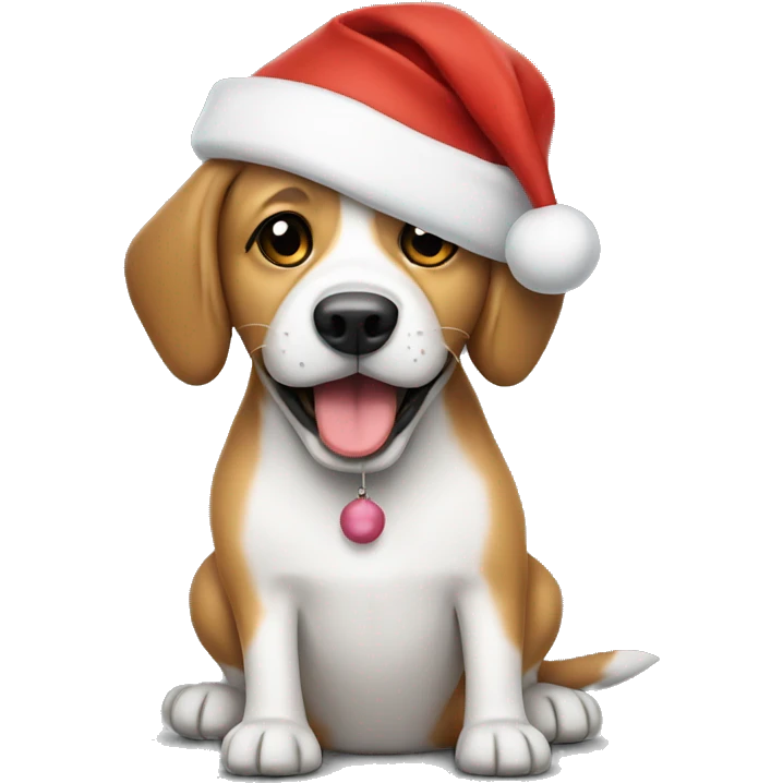 Dog with Santa hat emoji