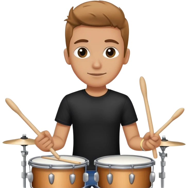 Drummer on stage  emoji